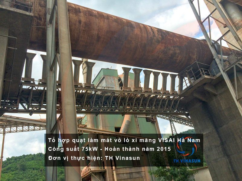 Vissai Hà Nam- Hệ thống quạt làm mát vỏ lò xi măng