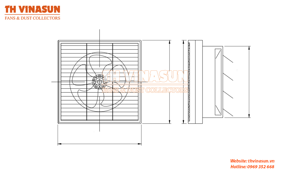 Bản vẽ quạt gắn tường