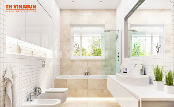 quat-hut-mui-nha-ve-sinh-gan-tuong Cần phải tính toán diện tích nhà vệ sinh cẩn thận