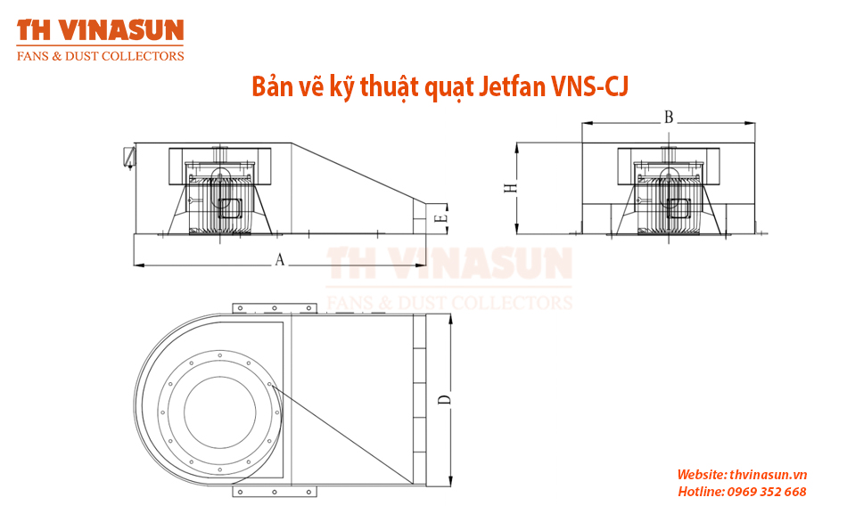 quat-jetfan-la-gi Bản vẽ kỹ thuật quạt jetfan VNS-CJ