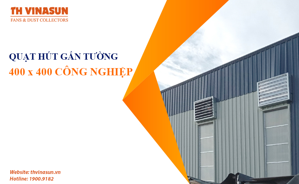 Quạt hút gắn tường 400×400: Quạt hướng trục vuông CN