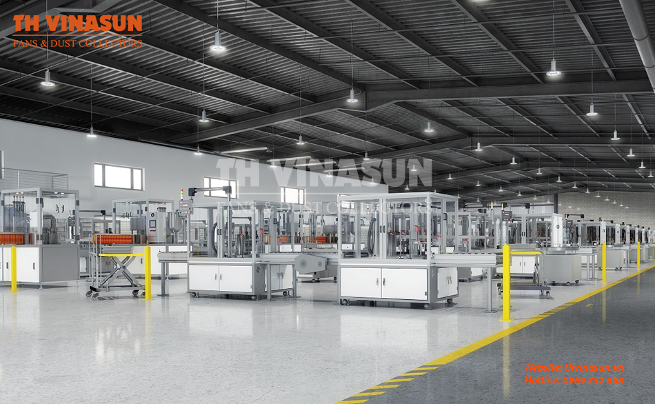 quạt hút bụi công nghiệp nhà xưởng
