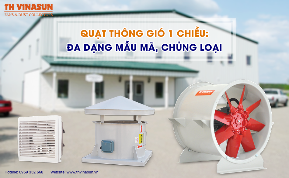 Quạt thông gió 1 chiều: Đa dạng mẫu mã, chủng loại