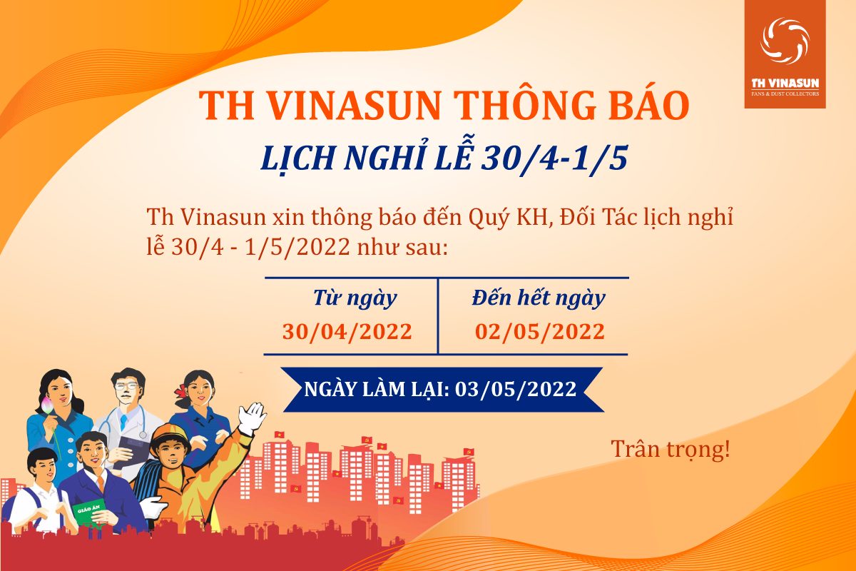 Th Vinasun thông báo lịch nghỉ lễ 30/4 – 1/5