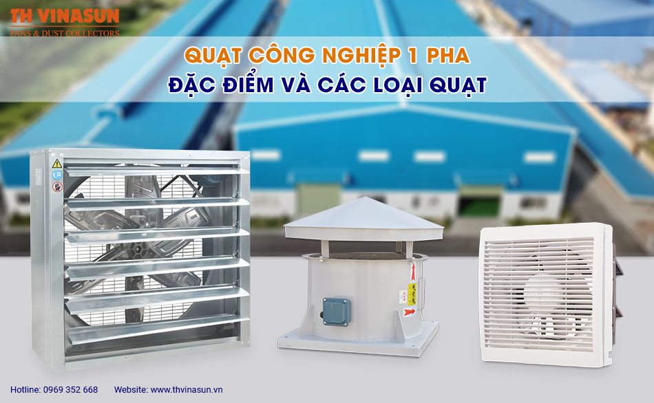 Quạt công nghiệp 1 pha: Đặc điểm và các loại quạt