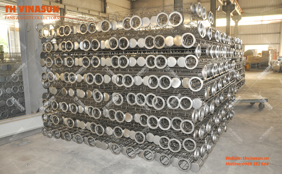 Rọ Inox cho hệ thống hút bụi sản xuất phân bón hóa học