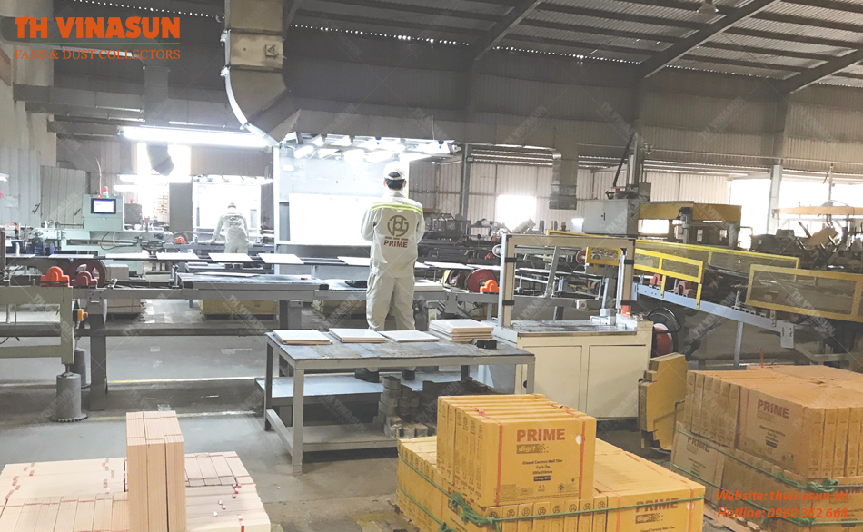 th vinasun Dây chuyền vận chuyển vật tư sinh ra nhiều bụi