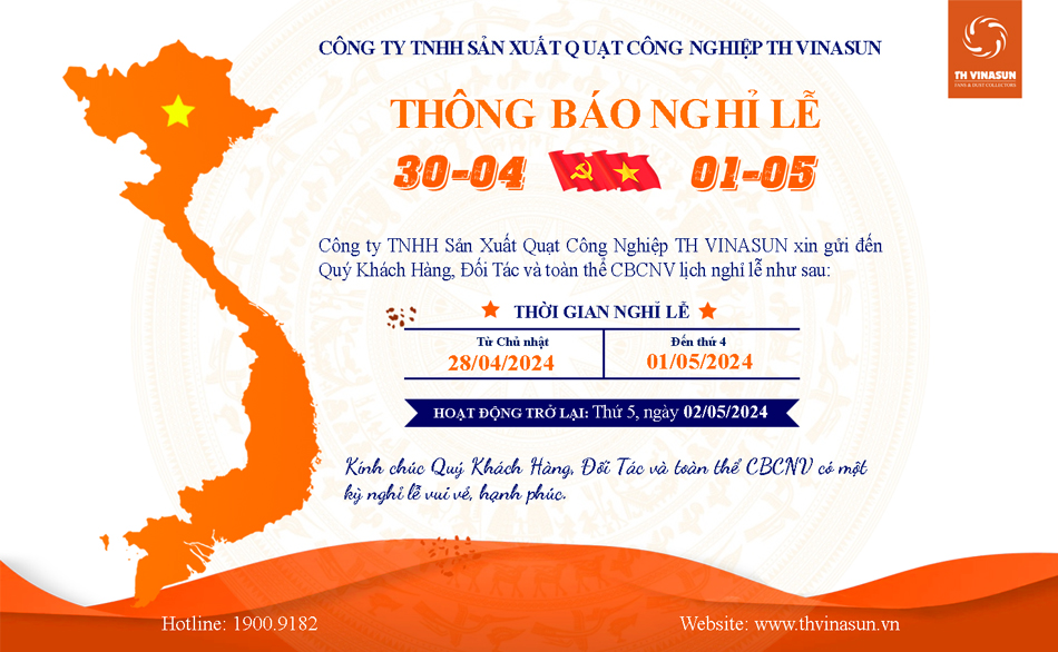TH Vinasun thông báo: Lịch nghỉ lễ 30-4 và 1-5-2024