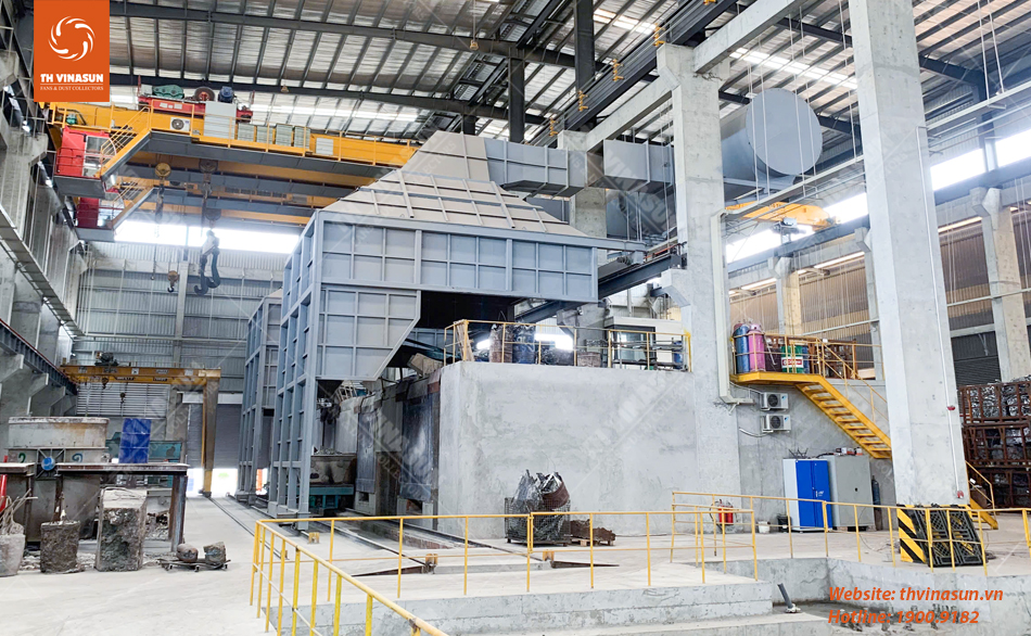 th-vinasun Hệ thống hút khói bụi lò nấu kim loại – Nhà máy Inox